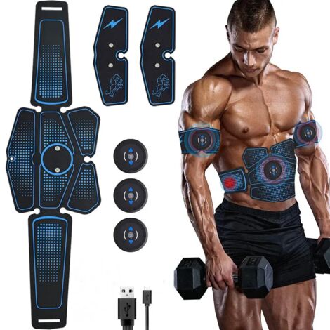 EMS 2022 Bauchmuskel-Elektrostimulationsgerät für Heimfitness und Muskelaufbau. USB-aufladbar.