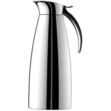 Emsa 502488 Isolierkanne, Edelstahl, 0.6 Liter, Easy Open Verschluss, Eleganza