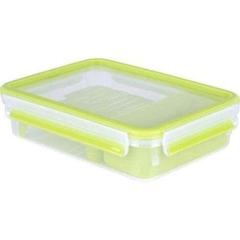 Emsa ClipandGo Contenitore Brunch 1,2 Litri Trasparente-Verde