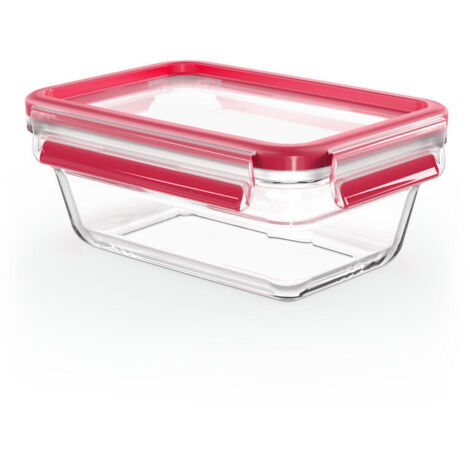Emsa Clip&Close Glass Food Container 850 ml  red