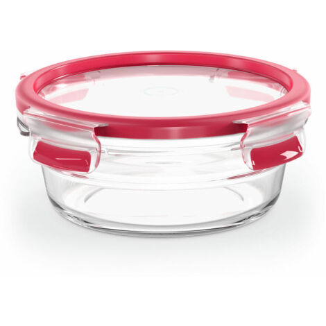 Emsa Clip&Close Glass Vorratsdose 600 ml Glas Rot