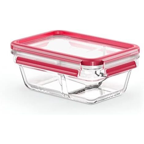 Emsa Clip&Close Glass Vorratsdose 800 ml Glas Rot