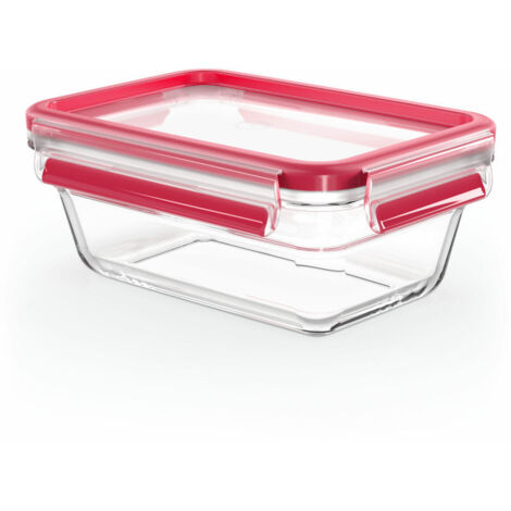 Emsa Clip&Close Glass Vorratsdose 850 ml Glas Rot