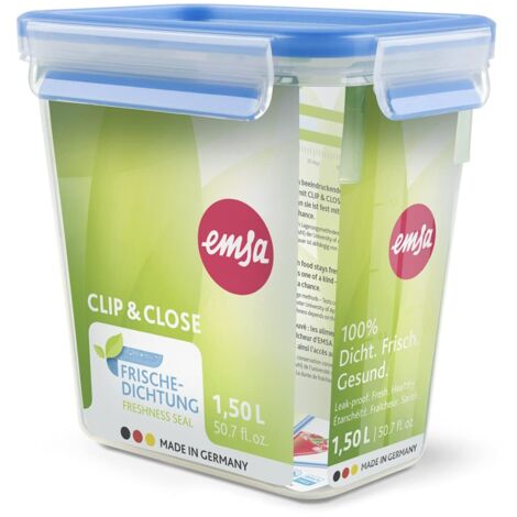 Emsa Contenitore Ermetico Clip and Close 1,6 Litri Coperchio con Guarnizione e Chiusura a Clip