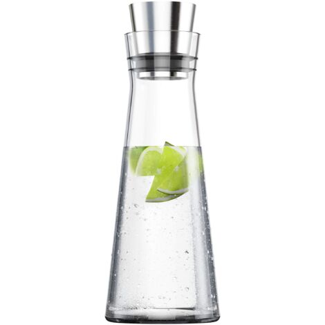 Emsa Flow Classic Caraffa Refrigerante, Caraffa in Acciaio Inox 18/10, Lavabile in Lavastoviglie, per Acqua, Succhi o Vino