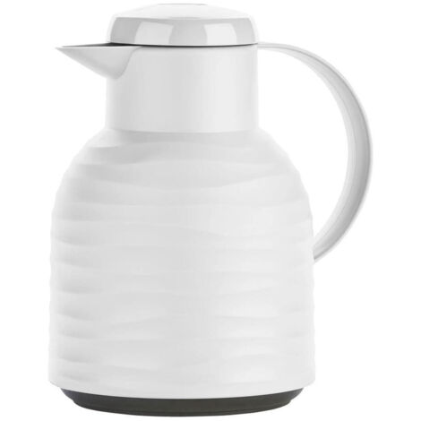 Emsa Isolierkanne Samba Wave, Quick Press-Verschluss ,weiß, 1 Liter