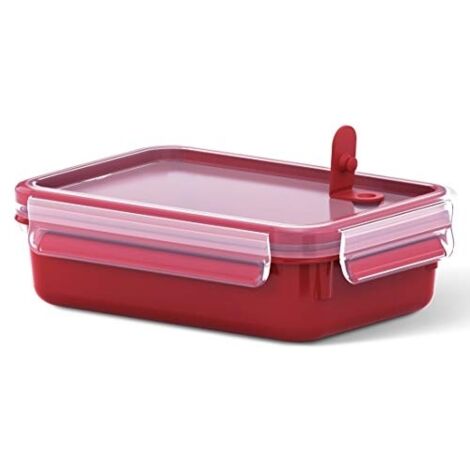 Emsa Mikrowellendose. Lunchbox. 0.8 Liter. Rot/Transparent. Clip & Micro. 517772
