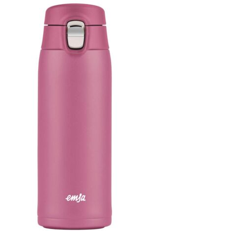 Emsa N2151100 - Tazza da viaggio in acciaio inox termico/isolante, 0,4 litri, calda 6 ore di freddo, 12 ore, senza BPA, 100% a prova di perdite, lavabile in lavastoviglie, sistema di chiusura a