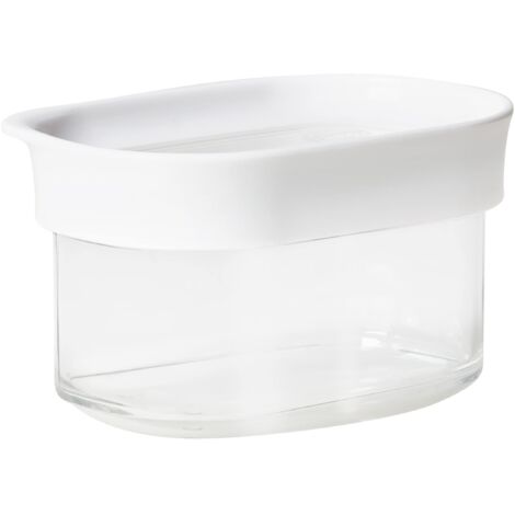 EMSA Optima N1141400 Barattolo Rettangolare Contenitore 0,18 L Trasparente Bianco 1 pz