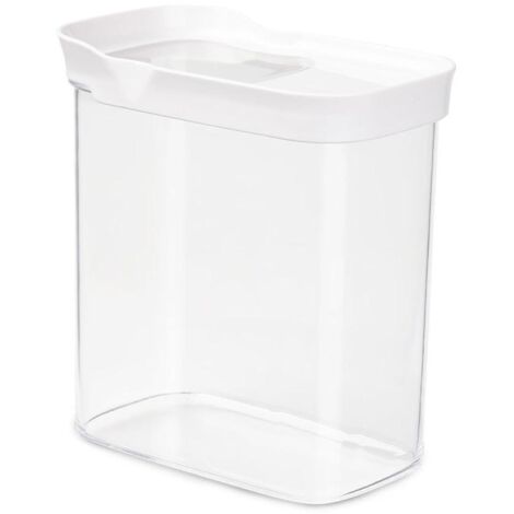 EMSA Optima N1142100 Barattolo Rettangolare Contenitore 1,6 L Trasparente Bianco 1 pz