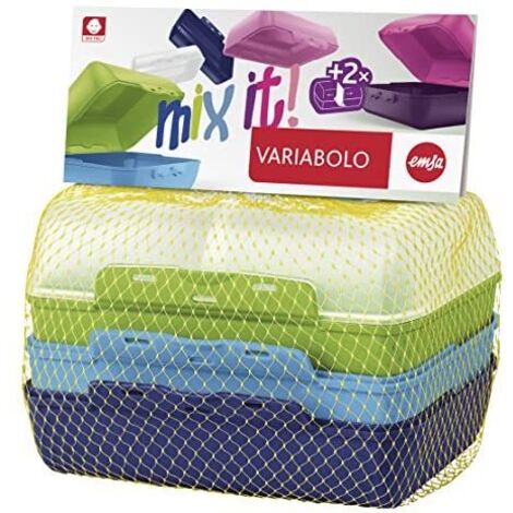 EMSA GMBH Brotdose Variabolo mit 2 Trennwänden 4teilig Boys