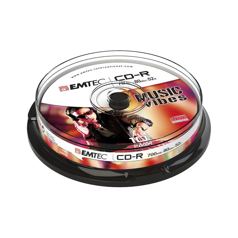 Emtec - cd-r 80min/700mb 52x cb cakebox (10 st/pcs) - ecoc801052cb