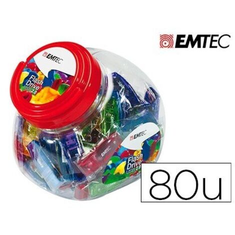 EMTEC USB-Stick 32 GB C410 USB 2.0 Candy Jar 80 pcs. - Flash-Speicher - unsortiert (ECMMD32GC410JAR80)