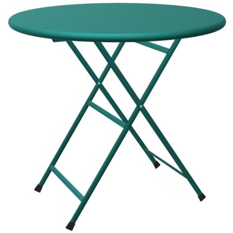 EMU Arc En Ciel Tavolo Tondo Pieghevole Ø80 Verde Oceano - Tiffany