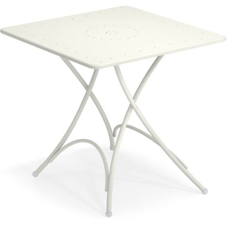 EMU Pigalle Tavolo 76 X 76 Bianco Raggrinzato 9002
