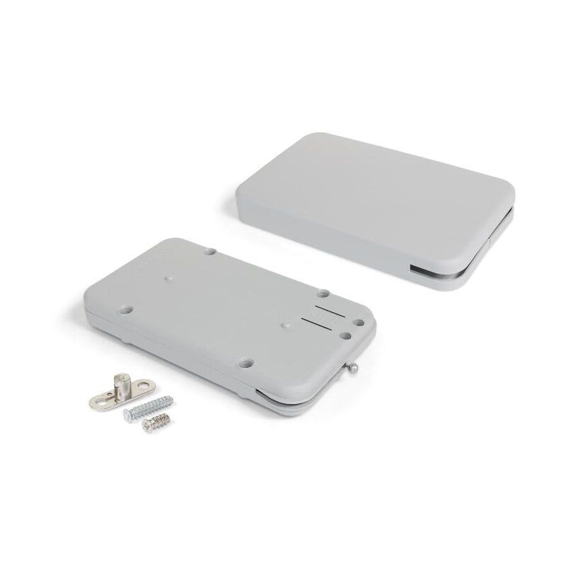 

Mecanismo para puertas abatibles Miniwinch con tapa, 14 Kg, Plástico gris, Acero y Plástico