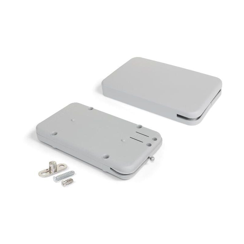 

Mecanismo para puertas abatibles Miniwinch con tapa, 6 Kg, Plástico gris, Acero y Plástico