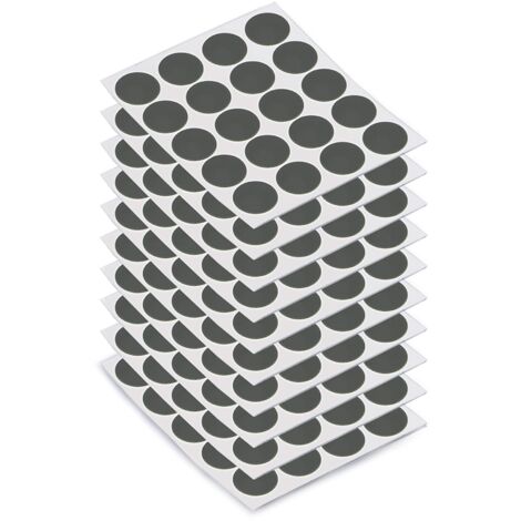 Emuca 4026423 - Tapa tornillos, adhesiva, D. 13 mm, Grigio Antracita, 200 UD.