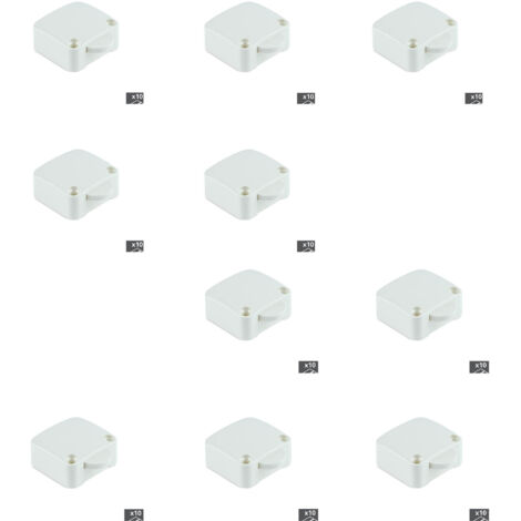 Emuca 5070915 Kit Interruttori per Porte/Ante Posizioni On-Off 250V Ac - 10A, Bianco, Set di 10 Pezzi