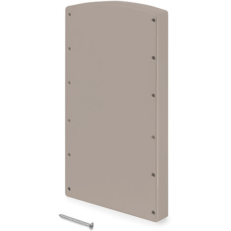 Emuca 7085049 Jeu de d inserts latéraux pour Penderie escamotable pour Hang, Plastique, Peint gris pierre