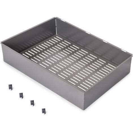 Emuca 7139552 Panier métallique pour armoires et dressings Quartz, 540 (M70), Acier, Titane