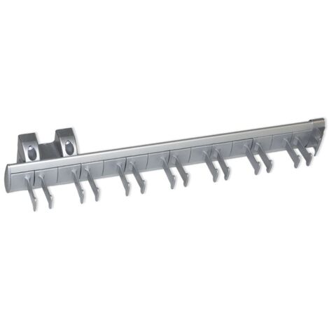 Emuca 7913962 Porte ceintures lateral extractible, Anodisé mat, Plastique et Aluminium.