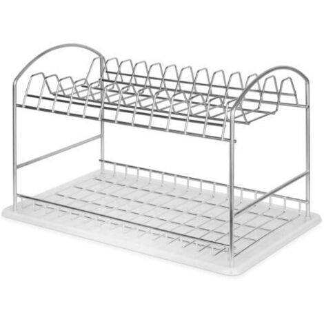 Emuca 8939411 Égouttoir à vaisselle à poser Suprastar, 435x270x275mm, acier, chromé