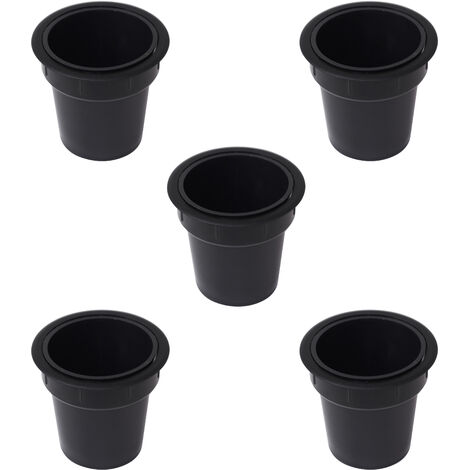 Emuca Accesorio porta objetos Pot, Plástico negro, Plástico