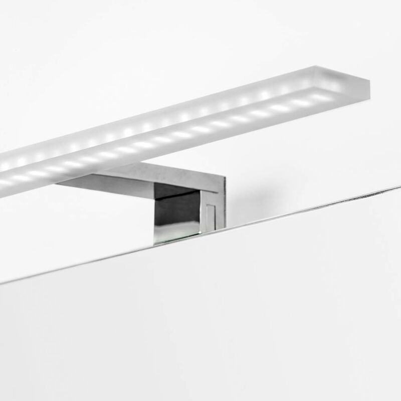 

Aplique LED para espejo de baño 300 mm IP44 Luz blanca fría Aluminio y plástico Cromado Emuca
