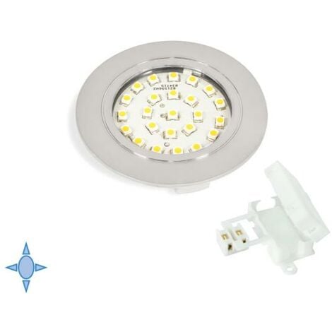 Spot encastrable fixe LED 1.7W 12 V - finition inox brossé