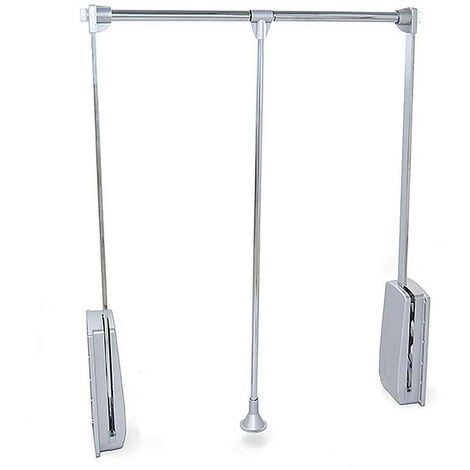 Emuca - Armadio pieghevole, regolabile 450 - 600 mm, fino a 12 kg, Acciaio, Cromo