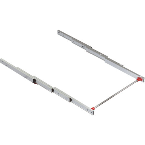 Emuca Ausziehbare Tischführungen Silber 895 mm
