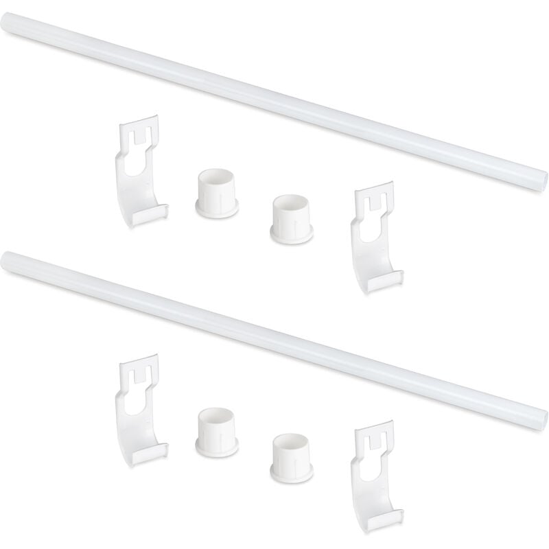 Emuca - Lot de 2 rails pour armoires Jagmet et accessoires, longueur 815mm, Acier, Peint en blanc