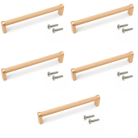 Emuca Bergen tirador para mueble aluminio dorado lote 5