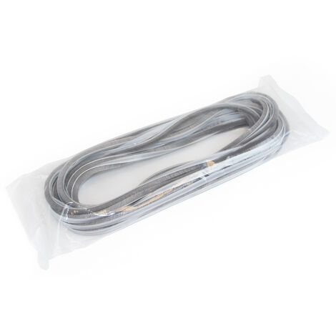 Emuca Burlete guardapolvo adhesivo para puertas y ventanas, altura 17mm, rollo de longitud 10m, Gris