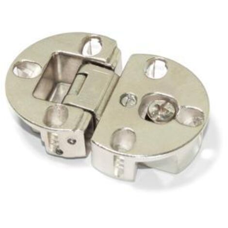 Emuca – Charnière pour meuble en zamak nickelé – Réglage +/- 3 mm – Charge maximale élevée – Résistance à la corrosion
