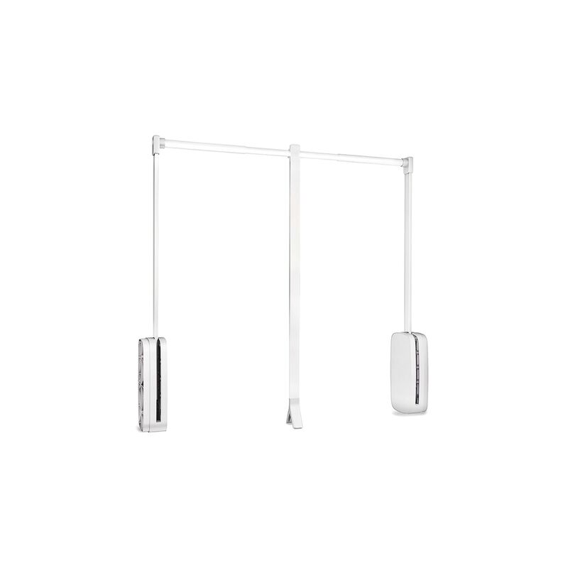 

Emuca Colgador abatible para armario, regulable 830-1.150 mm, hasta 12 Kg, Acero, Blanco Blanco - Blanco