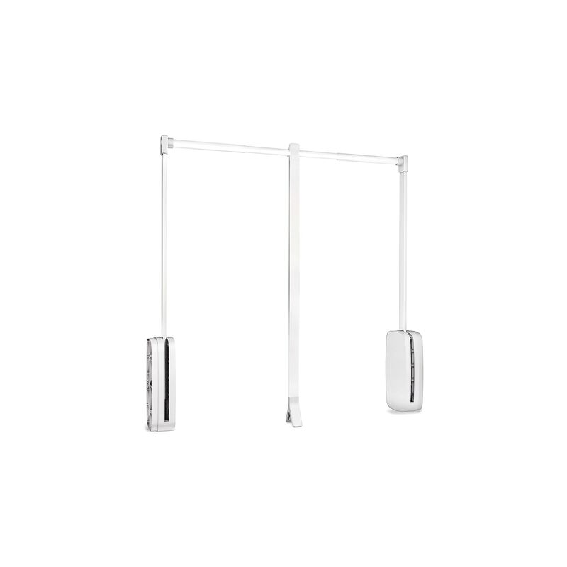 

Colgador abatible para armario, regulable 600-830 mm, hasta 12 Kg, Acero, Blanco Blanco - Blanco - Emuca