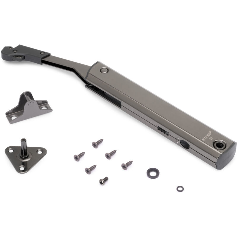 Emuca - Compas pour portes levantes Altius One, Gamme de force 1440-2200, Acier, Titane