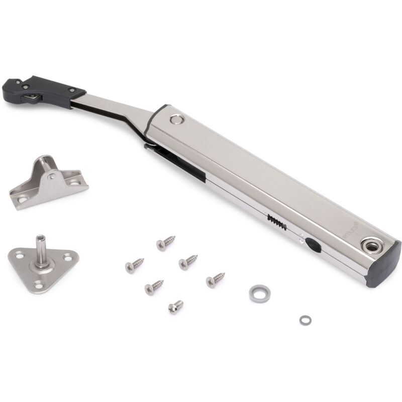 Emuca - Compas pour portes levantes Altius One, Gamme de force 576-959, Acier, Nickelé