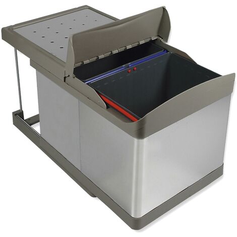  Cubo de basura automático de gran capacidad (13 galones / 50  litros) con tapa y sensor de movimiento electrónico, por lo que no requiere  contacto; para cocina, sala de estar, oficina