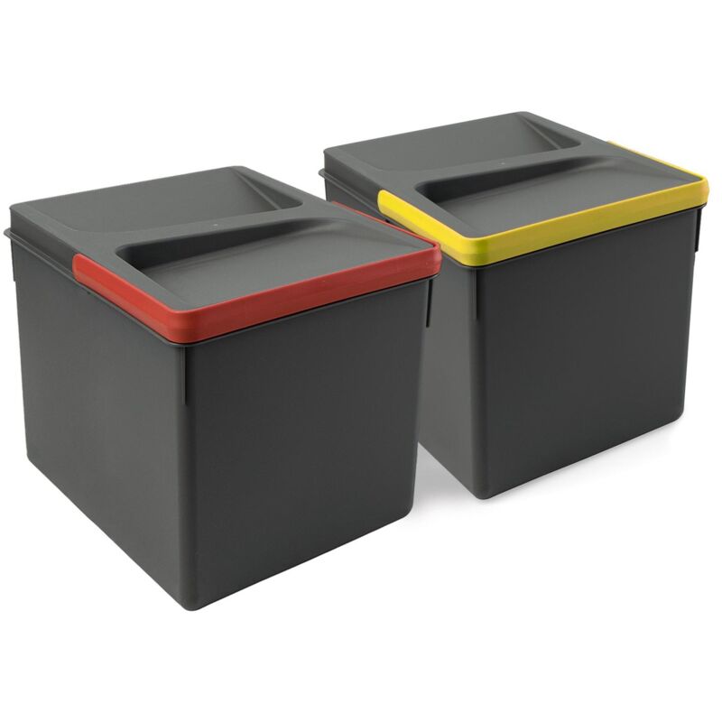 

Emuca - Contenedores para cajón de cocina Recycle, Altura 216 2 unidades x 12 litros