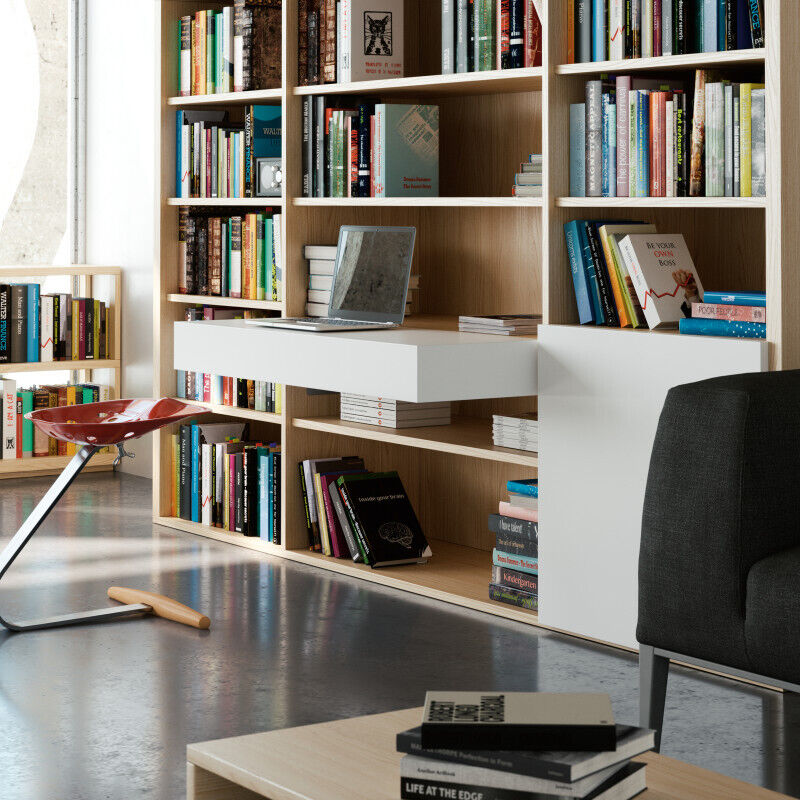 Emuca - Coulisses pour table extensible et relevable Oplà Folding+39, Aluminium, Acier inox anodisé