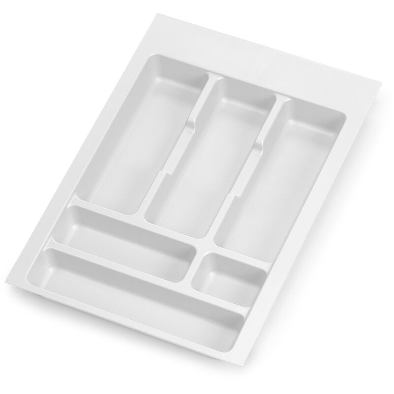 

Cubertero Optima para cajón de cocina Vertex/Concept 500, módulo 400 mm, Tablero: 16mm, Plástico, blanco