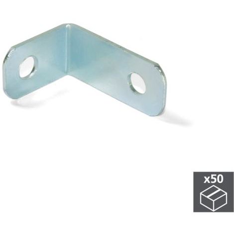 Emuca Soporte para estante de cristal, D. 5 mm, Plástico y zamak,  Niquelado, 50 ud. 