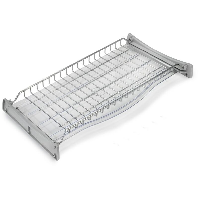 Emuca - 7027612 Lot de 2 étagères en fil et supports Jagmet, Acier, Peint en blanc