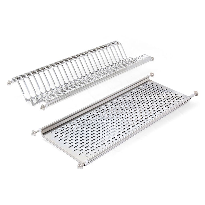 Egouttoir porte-assiette pour meuble haut, module 700mm, Acier inoxydable - Emuca