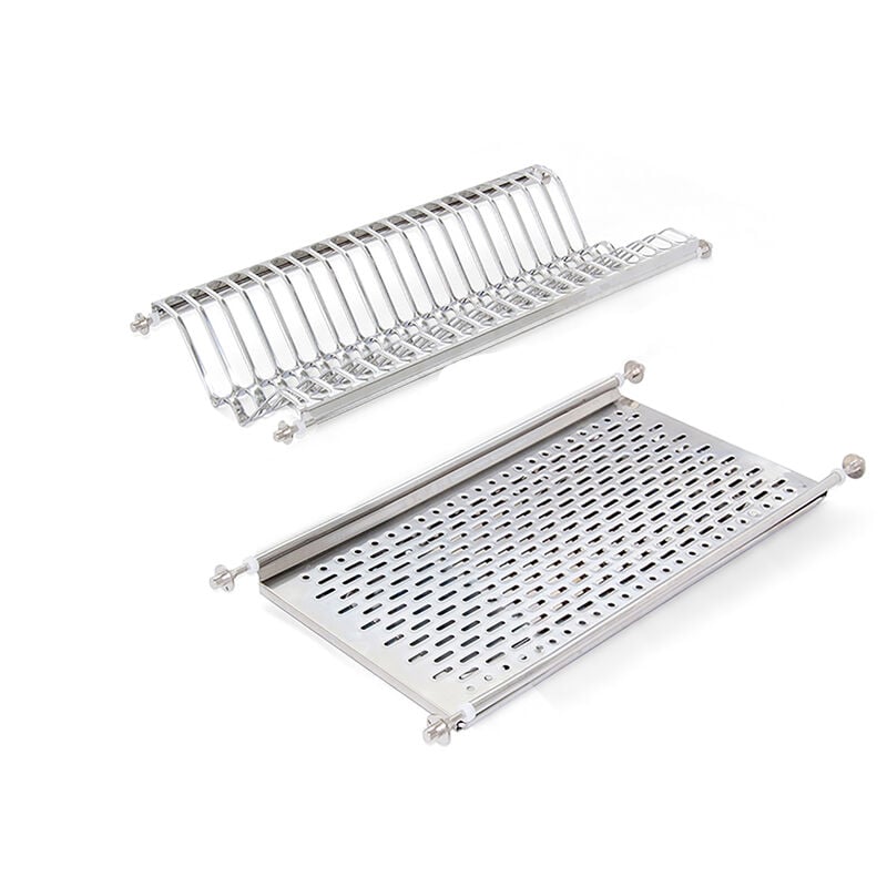 Egouttoir porte-assiettes pour meuble haut, module 600mm, acier inoxydable - Emuca