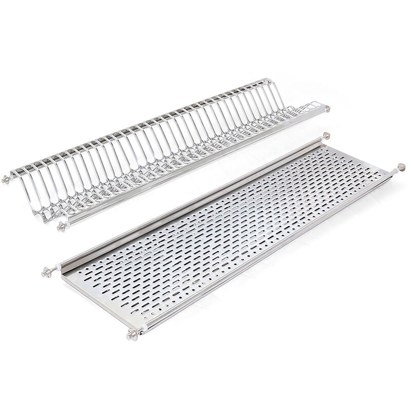 Egouttoir porte-assiette pour meuble haut, module 1.000mm, Acier inoxydable - Emuca