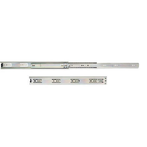 Emuca Jeu de coulisses à billes pour tiroir à sortie totale, hauteur 45mm, longueur 450mm, Acier, Zingué